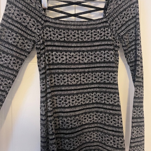 Free People Black and Grey Bodycon dress - Picture 3 of 8